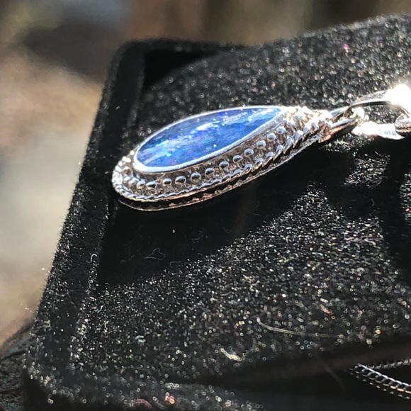 BLUE FIRE OPAL TEAR DROP - Picture 6 of 7